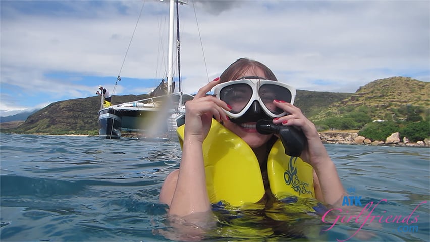 Her Hand Takes Care of Your Cock After an All Day Water Play