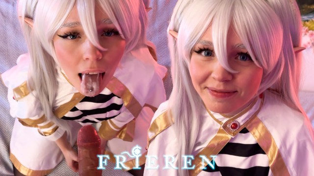 Frieren Blowjob Three Cocks In Magic Forest
