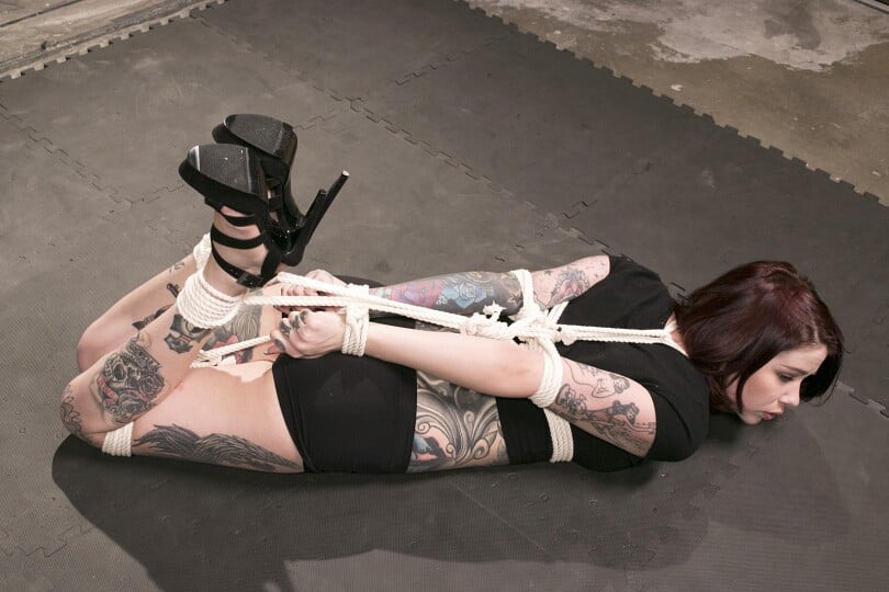 Krysta Rope Hogtie Escape