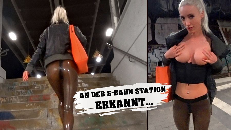 RECOGNIZED at the S-Bahn! Transparent leggings FUCK!
