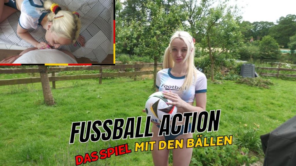 Soccer action: The game with the balls