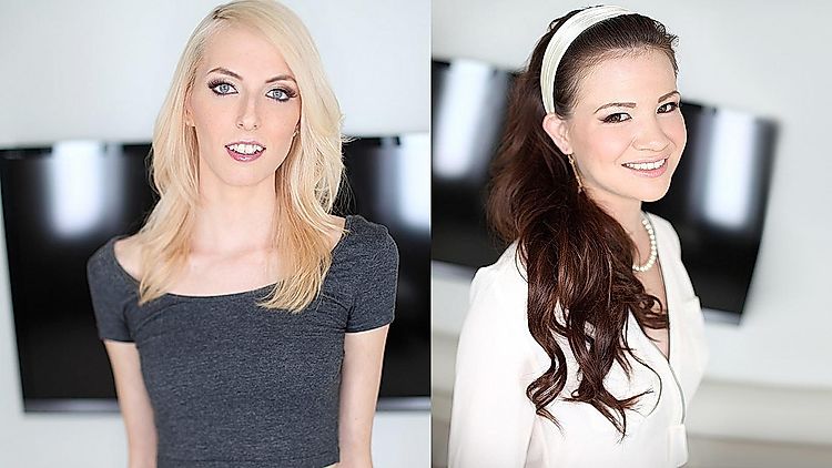 Karli Stone and Alison Rey Service a Nice Big Dick and Eat All the Sperm