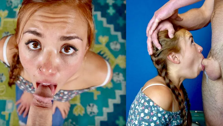 Slut Stepsister Rims and Learns to Throatpie