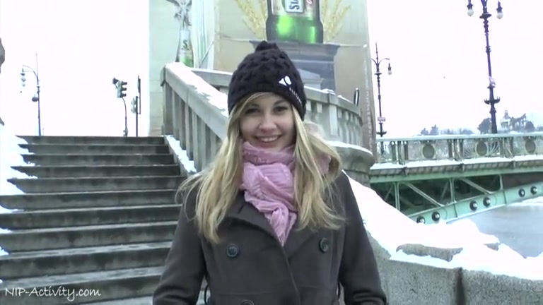 Crazy Babe Holly Has Fun In Snow