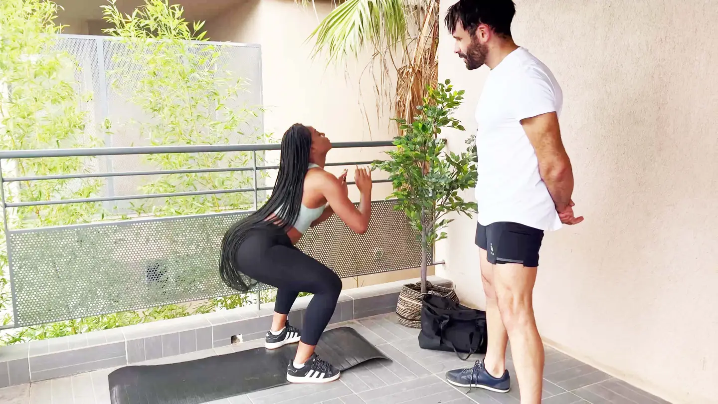 Horny plays with his coach's excitement..