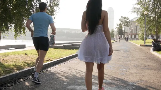White transparent dress