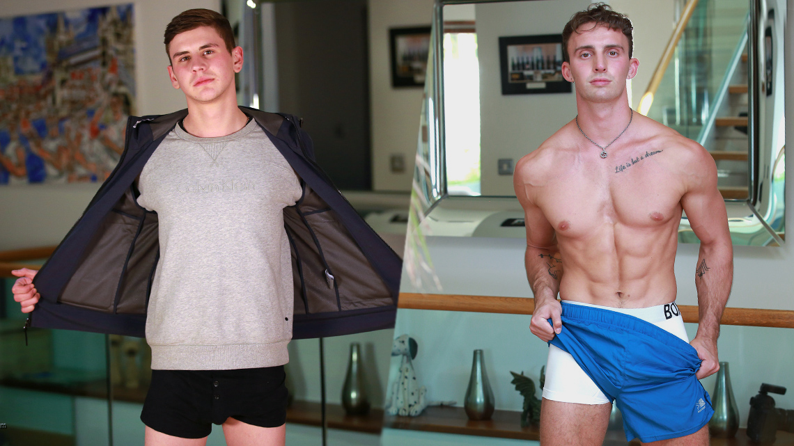 Muscular Gymnastic Carter Sucks Dominic's Long Uncut Cock & Dominic Returns the Favour!