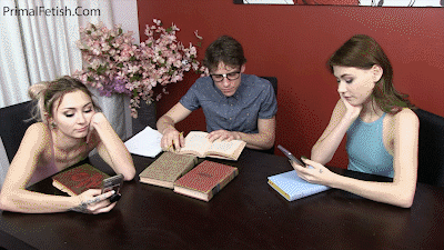 Chloe Temple and Hannah Hayes - Brat Girls Dominate the Nerd