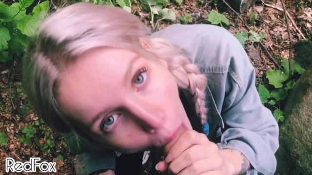 Schoolgirl Sloppy POV Blowjob on Nature Cums on Mouth