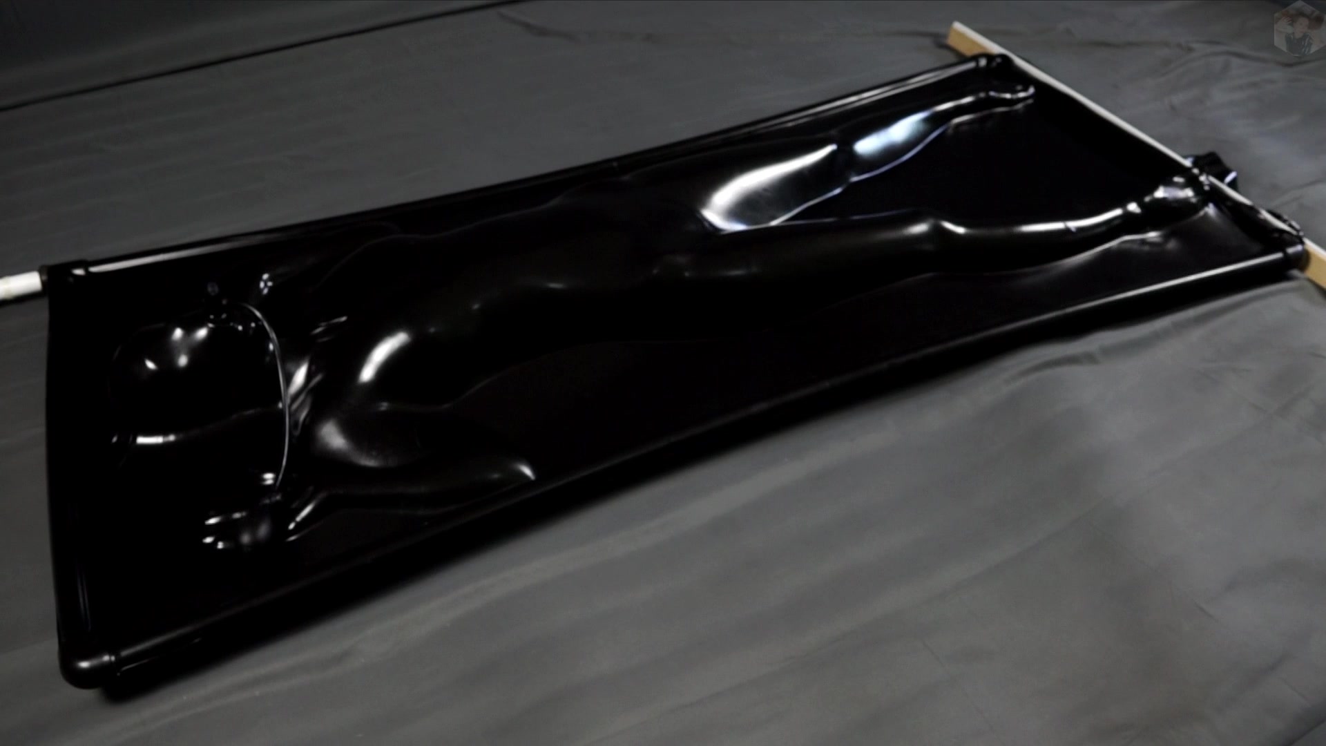 New Black Latex Bed