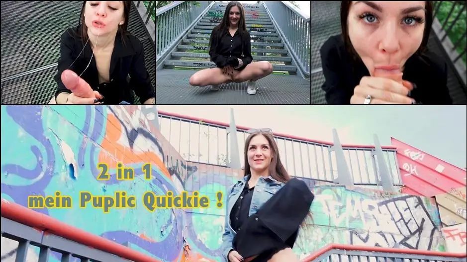 My horny wet Puplic Quickie 2in1