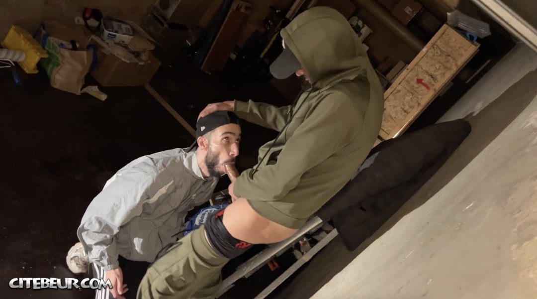 Big Arab Cock Deepthroated by Submissive Twink in the Hood