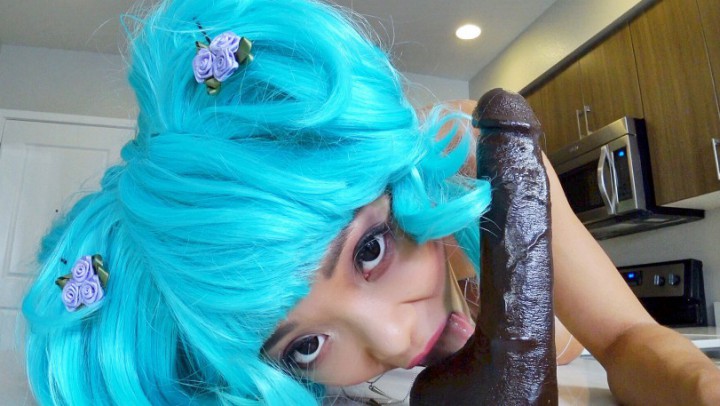 Footjob Blowjob w Asian Anime Cosplay