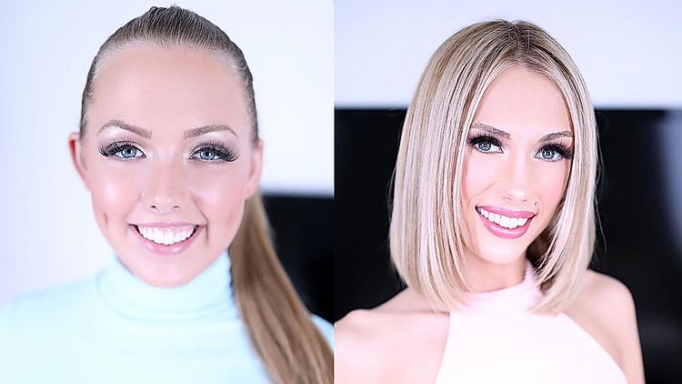 Amateur Allure Features Ashley Red and Sky Pierce Sucking and Swallowing