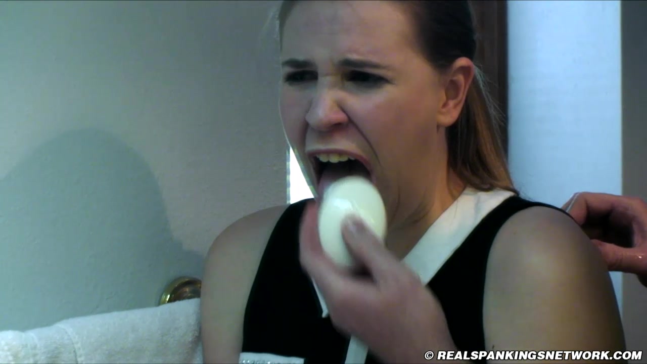 Alex Bare Bottom Strapping And Mouth Soaping 2