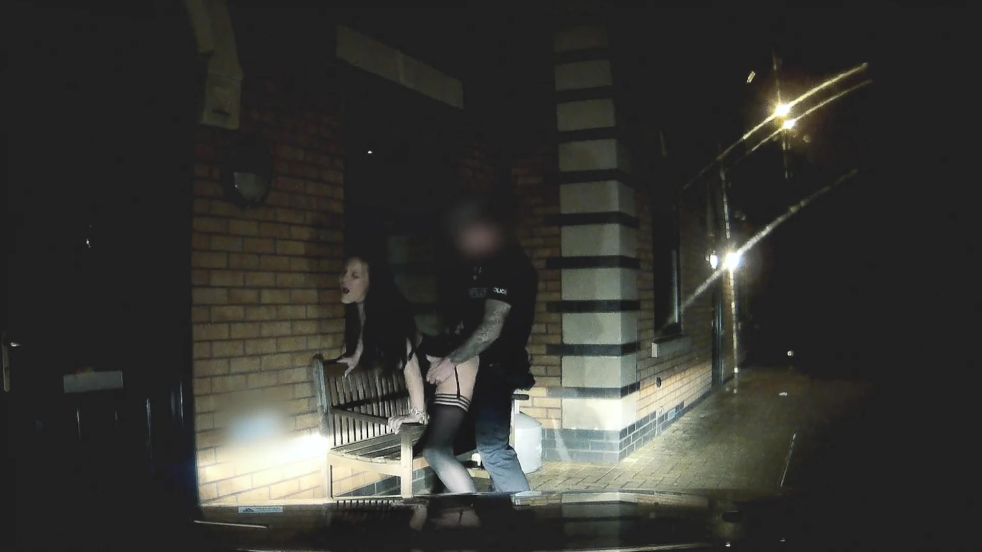 Night patrol: Cheeky young lass likes daring outdoor sex