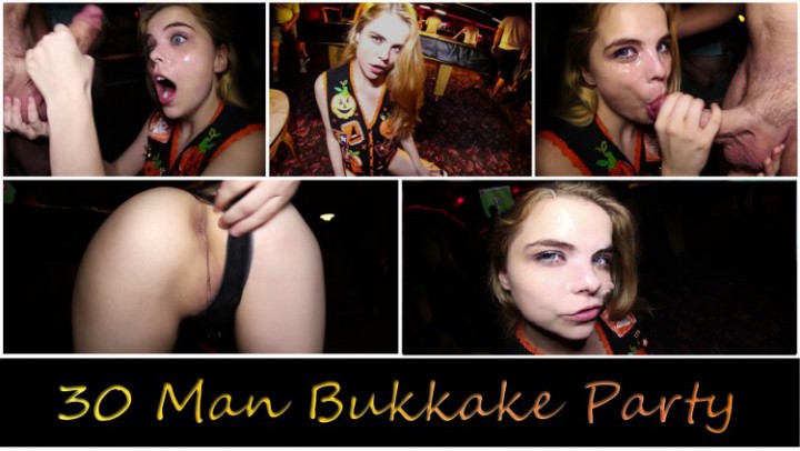 30 Man Bukkake Blowbang at Adult Theater