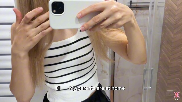 «I need to Squirt Urgently, and my Parents are Home... I hid in the Bathroom and Almost got Caught!»