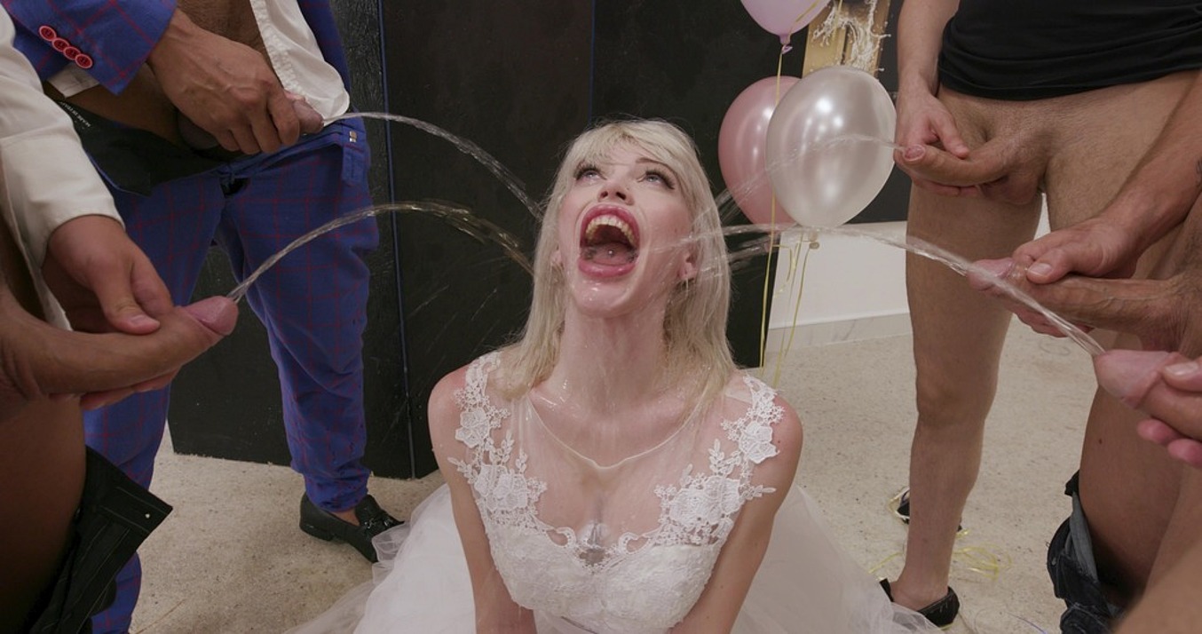 Slammed brides Goes Wet with TAP, Izzy Wilde 7on1 ATM DAP, Wrecked Ass, ButtRose, Pee Drink, Shower, Cum in Mouth, Swallow BTG116
