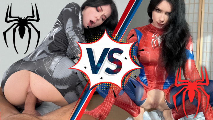 Passionate Spider Woman vs Anal Fuck Lover Black Spider-Girl