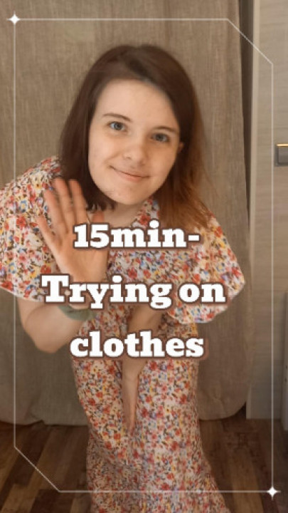 I'M TRYING ON CLOTHES