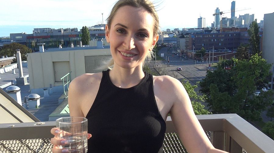 Public blowjob on balconies