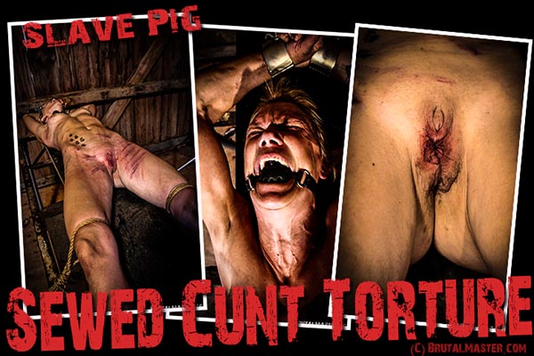 Slave Pig - Sewed Cunt Torture