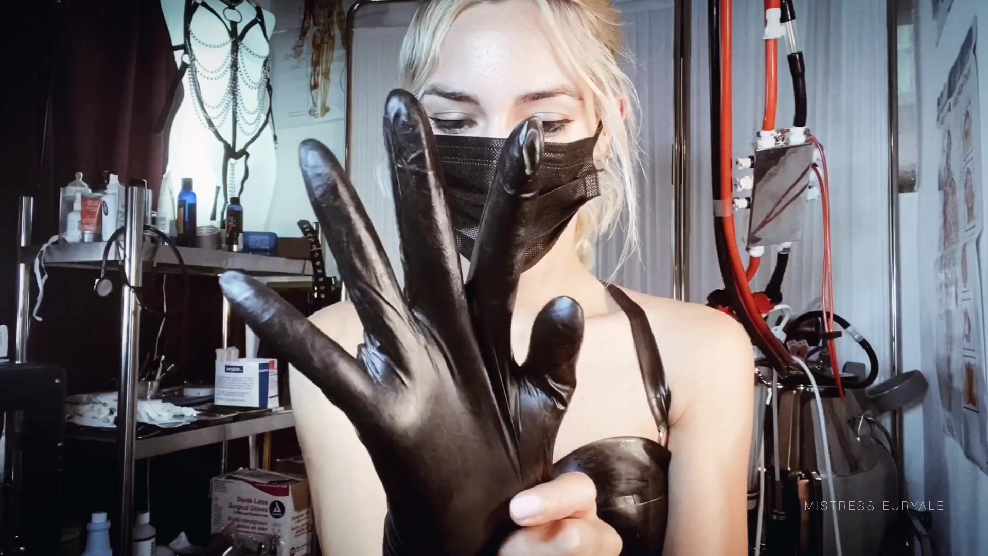 Black Latex Glove Fetish JOI